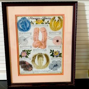 framed Victorian “Flowers & Fancies” ad